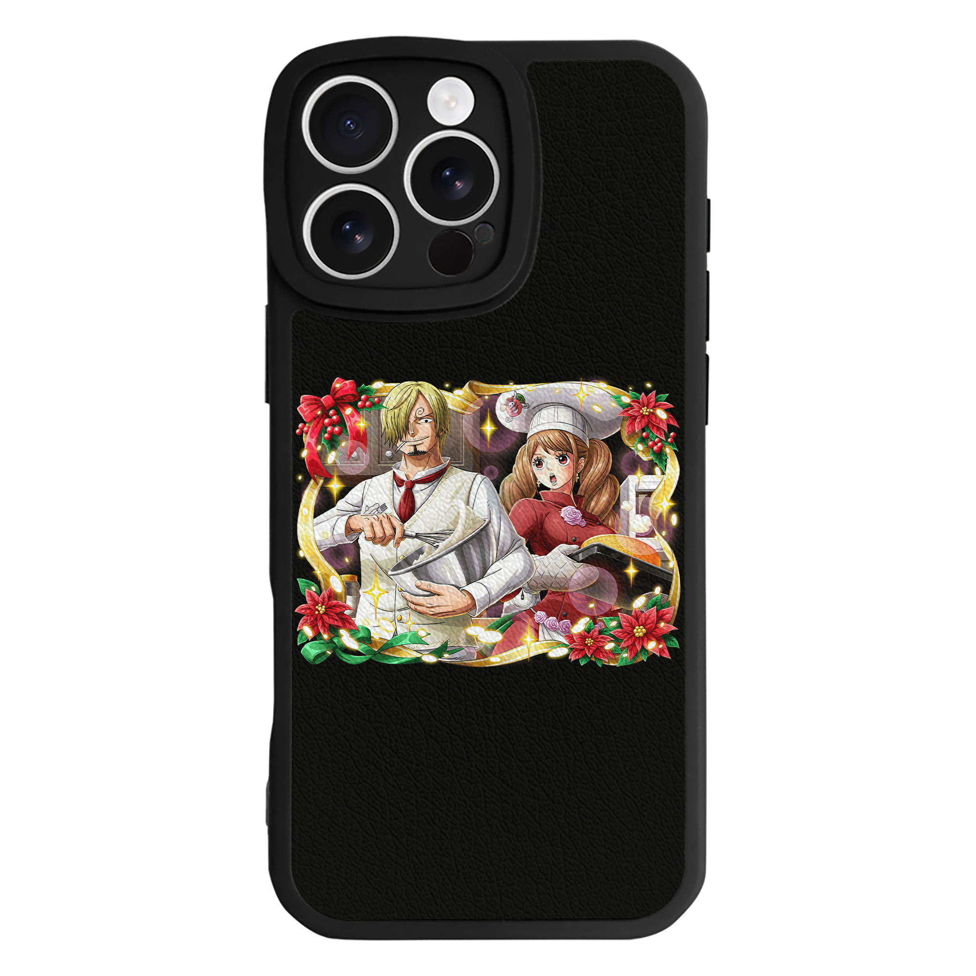 （画像用） ワンピース サンジ ONE PIECE Sanji 【iPhone 16シリーズ対応】シリコンスマホケース（レザー調） 材質：シリコン